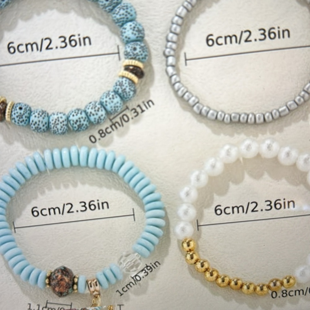 Only 1 remaining! 😊 Elegant Blue Beaded bracelet. 🌸 - Picture 4 of 5